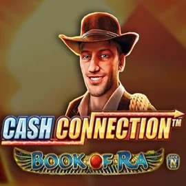 Cash Connection Book Of Ra online game logo by Novomatic on incognitoocasino.nl
