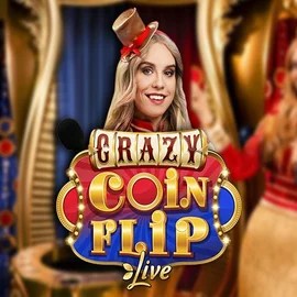 Crazy Coin Flip slot logo by Evolution at Incognito Casino